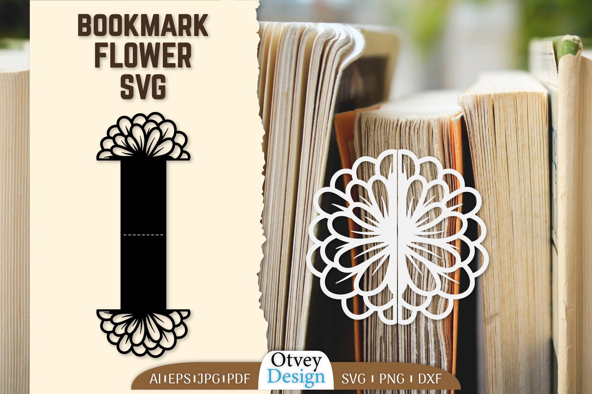 Cutout Flower Bookmark SVG Bundle 14 - CraftNest - Digital Crafting and Art