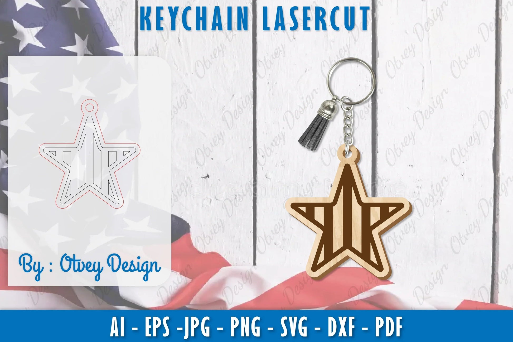 4th of July Keychain SVG Bundle 3 - CraftNest - Digital Crafting and Art