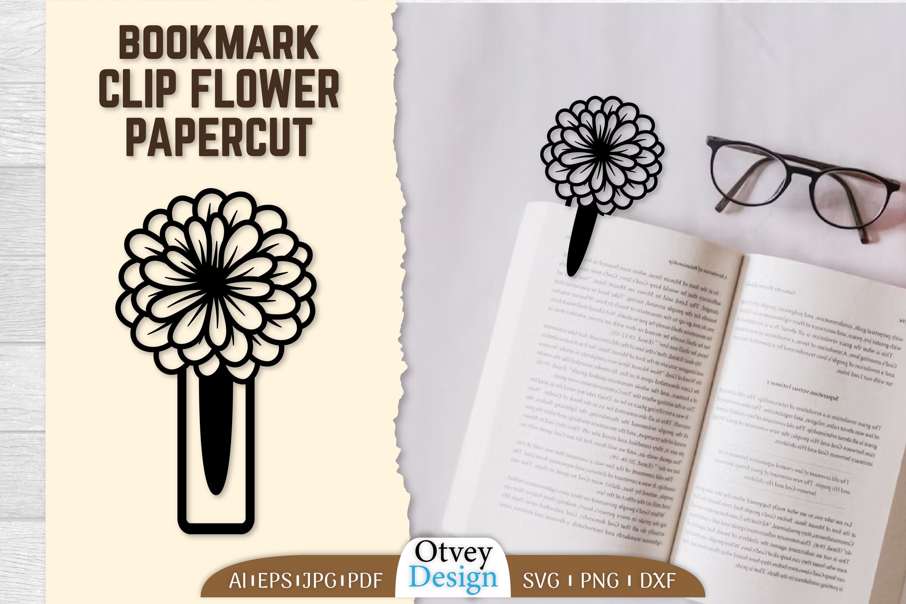 Clip Bookmark Flower SVG Bundle 13 - CraftNest - Digital Crafting and Art