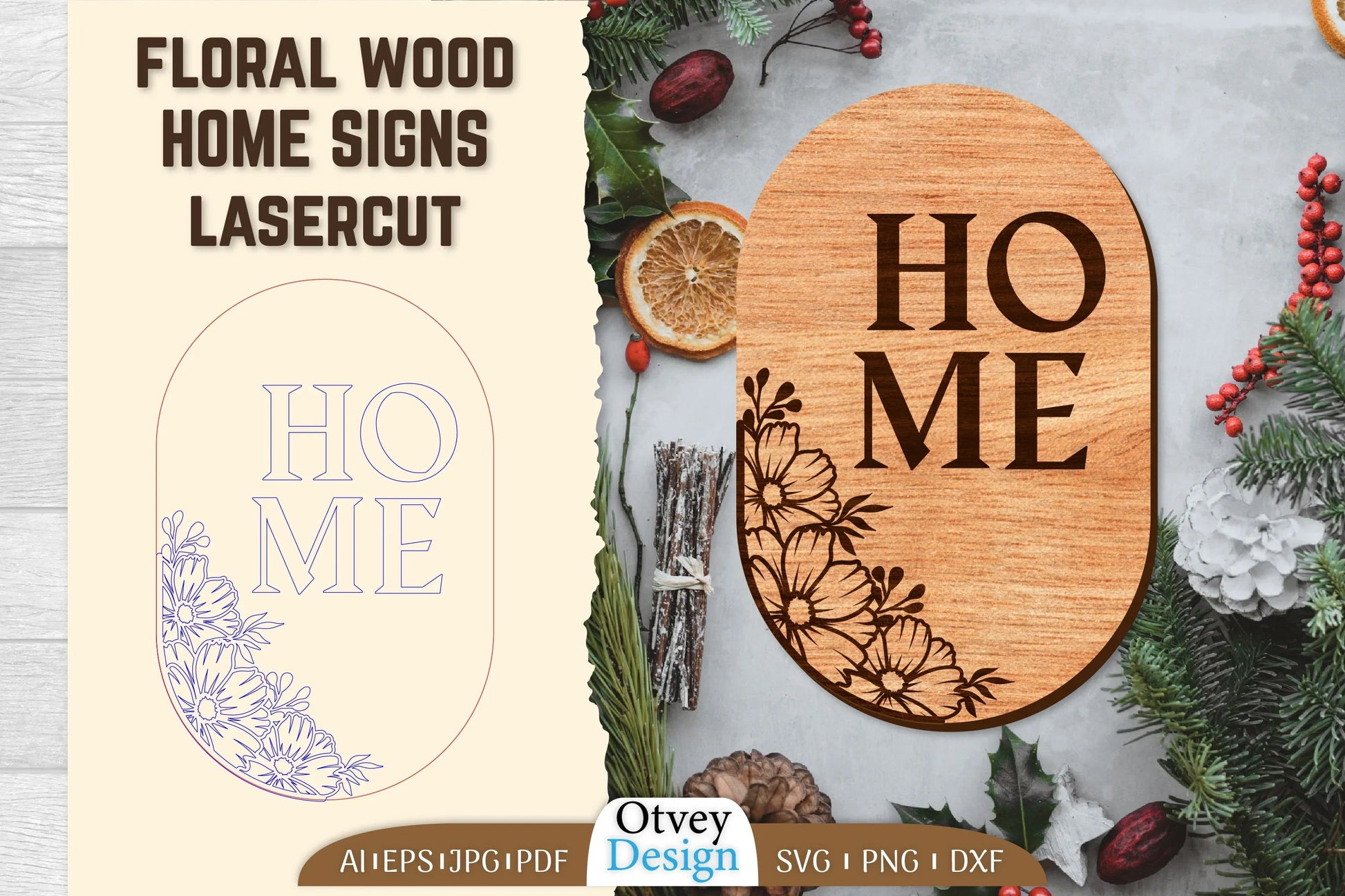 Floral Home Wood Signs SVG Bundle 14 - CraftNest - Digital Crafting and Art