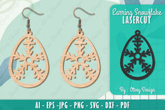 Snowflake Earring Lasercut SVG Bundle 54 - CraftNest - Digital Crafting and Art