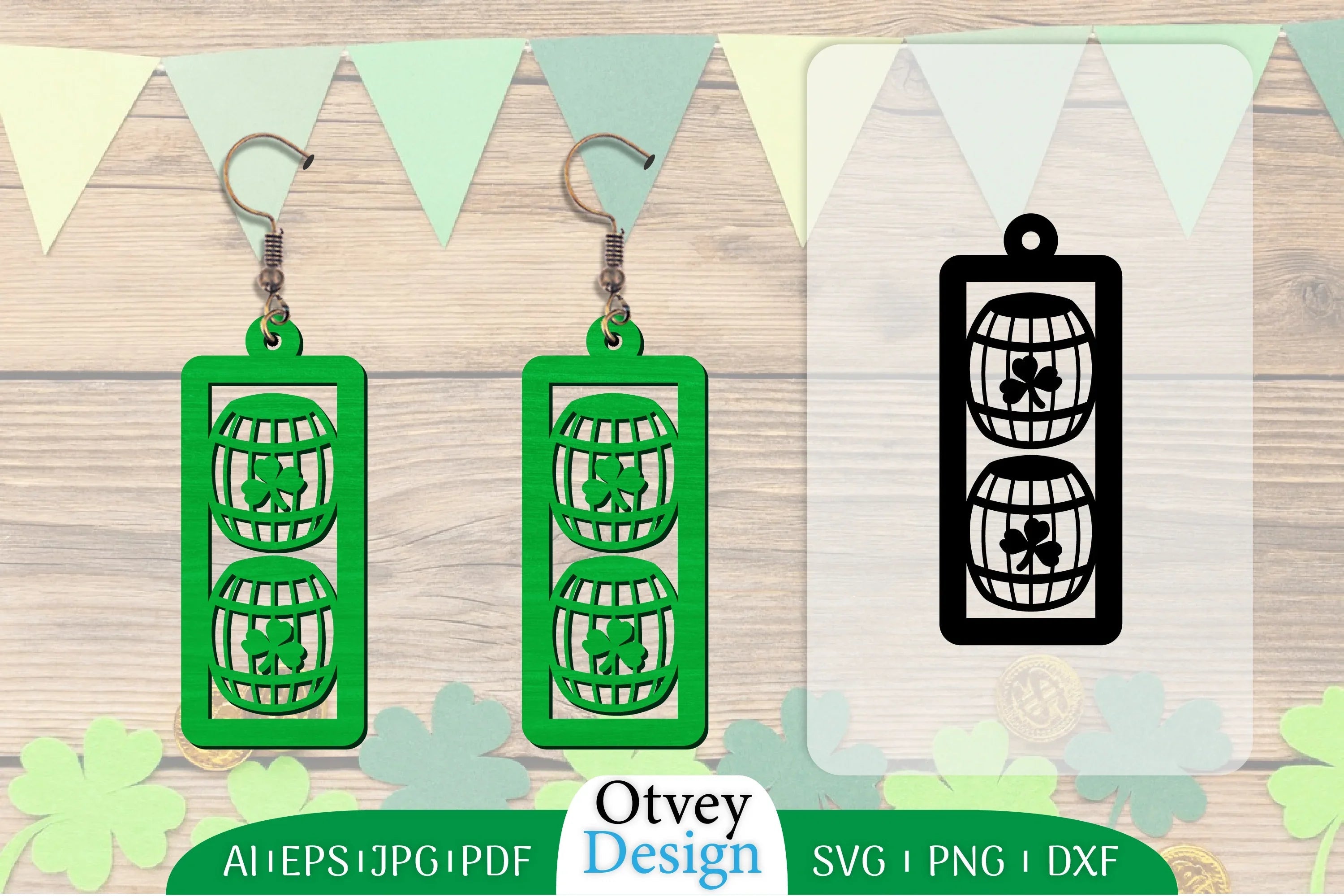 St Patrick's Day Earring Lasercut SVG Bundle - CraftNest - Digital Crafting and Art