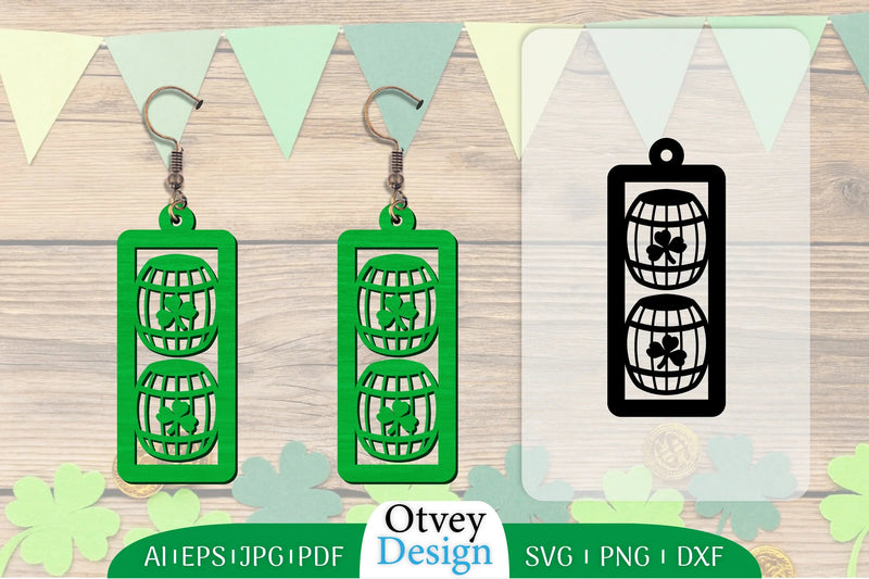 St Patrick's Day Earring Lasercut SVG Bundle - CraftNest - Digital Crafting and Art