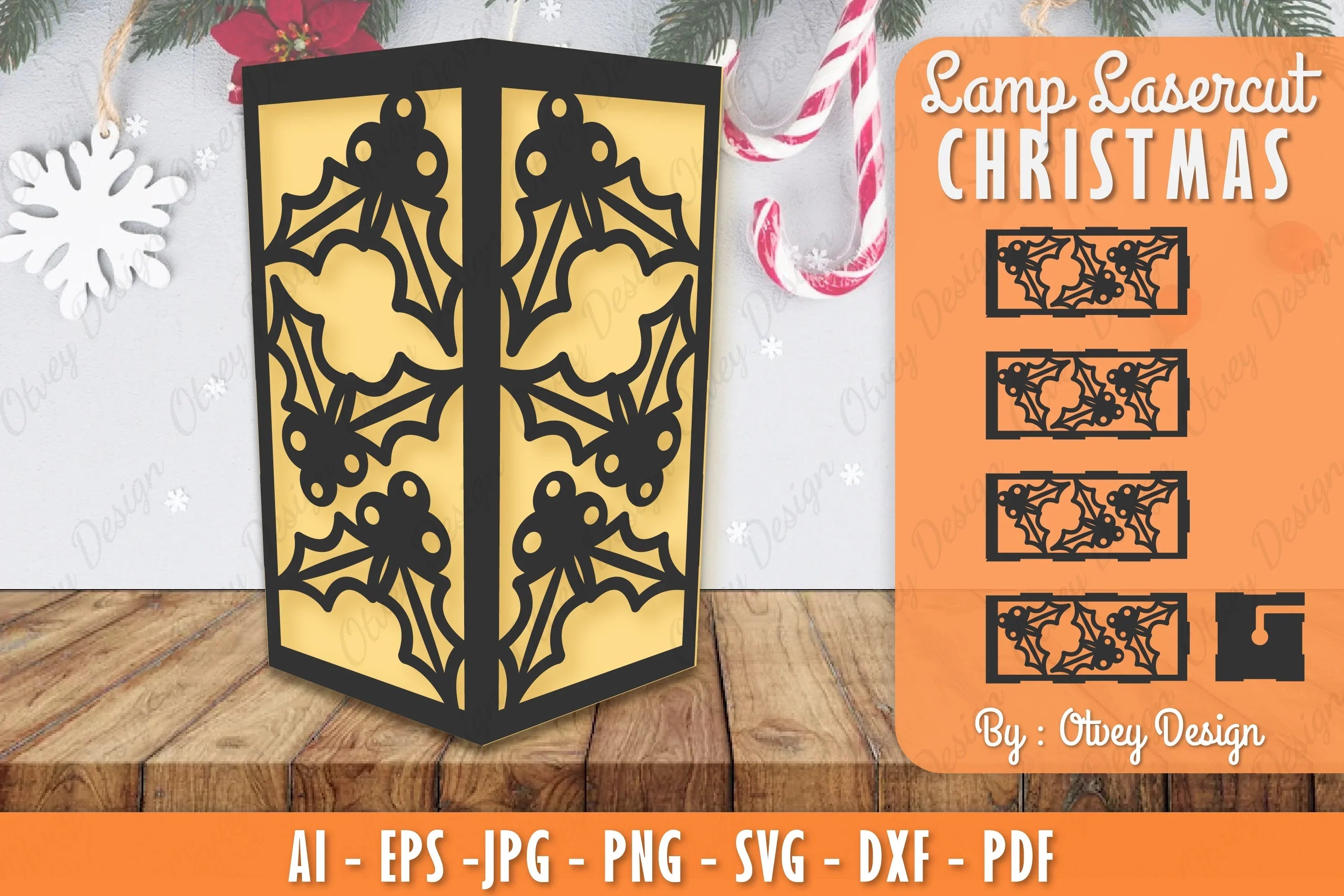 Christmas Lamp Lasercut SVG Bundle 6 - CraftNest - Digital Crafting and Art