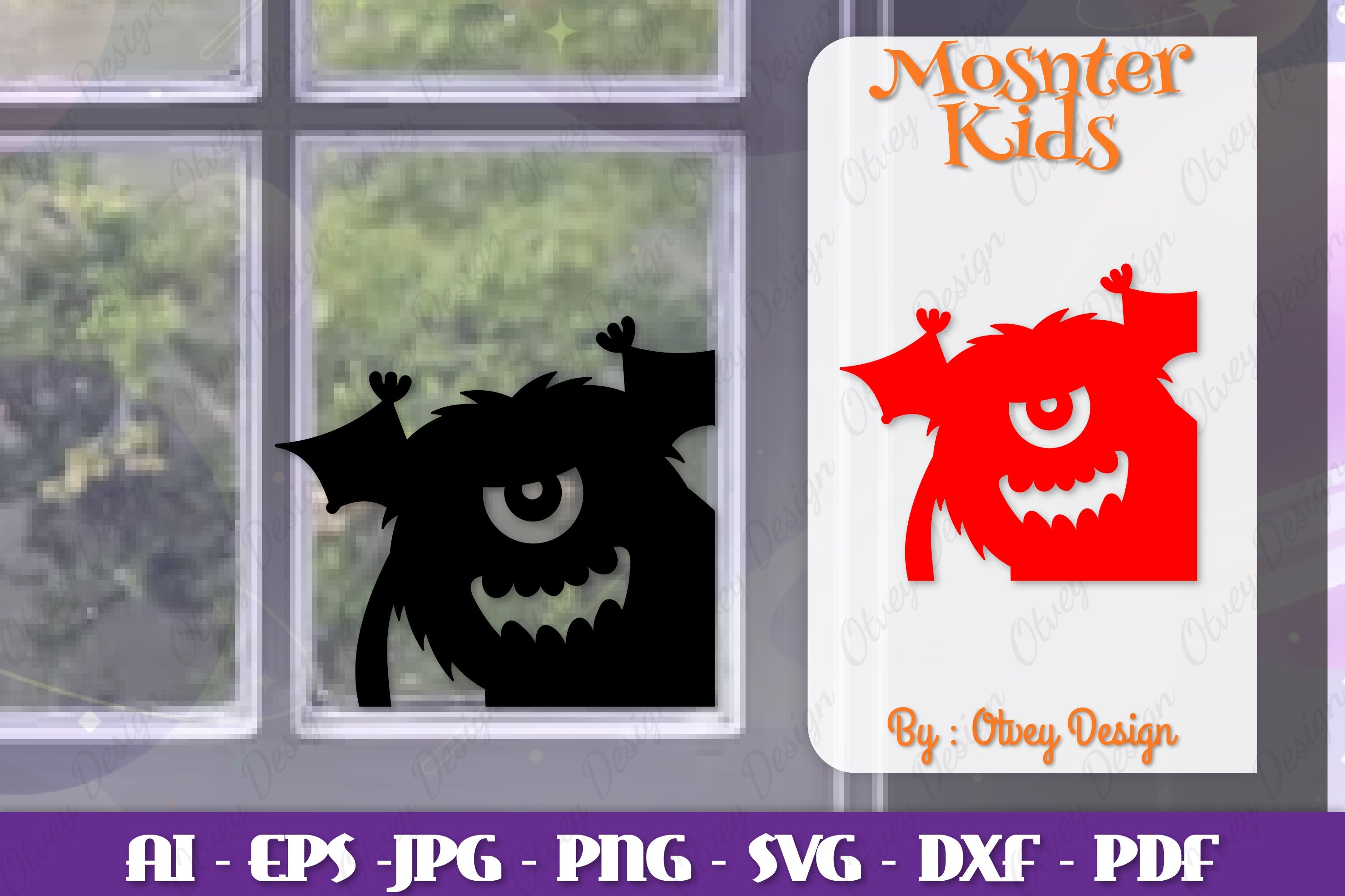 Halloween Window Cling Decor SVG Bundle