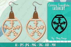 Snowflake Earring Lasercut SVG Bundle 150 - CraftNest - Digital Crafting and Art