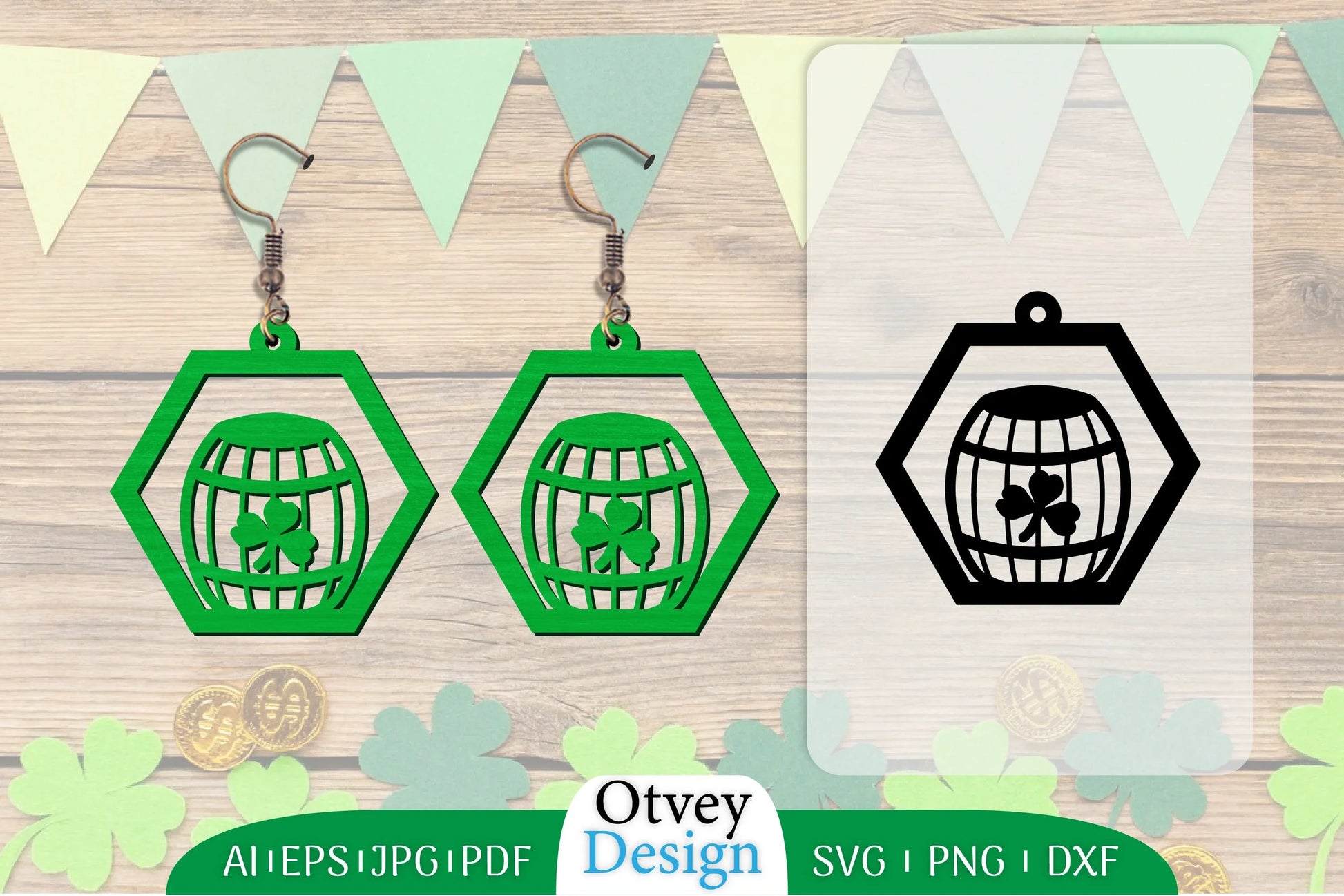 St Patrick's Day Earring Lasercut SVG Bundle 93 - CraftNest - Digital Crafting and Art
