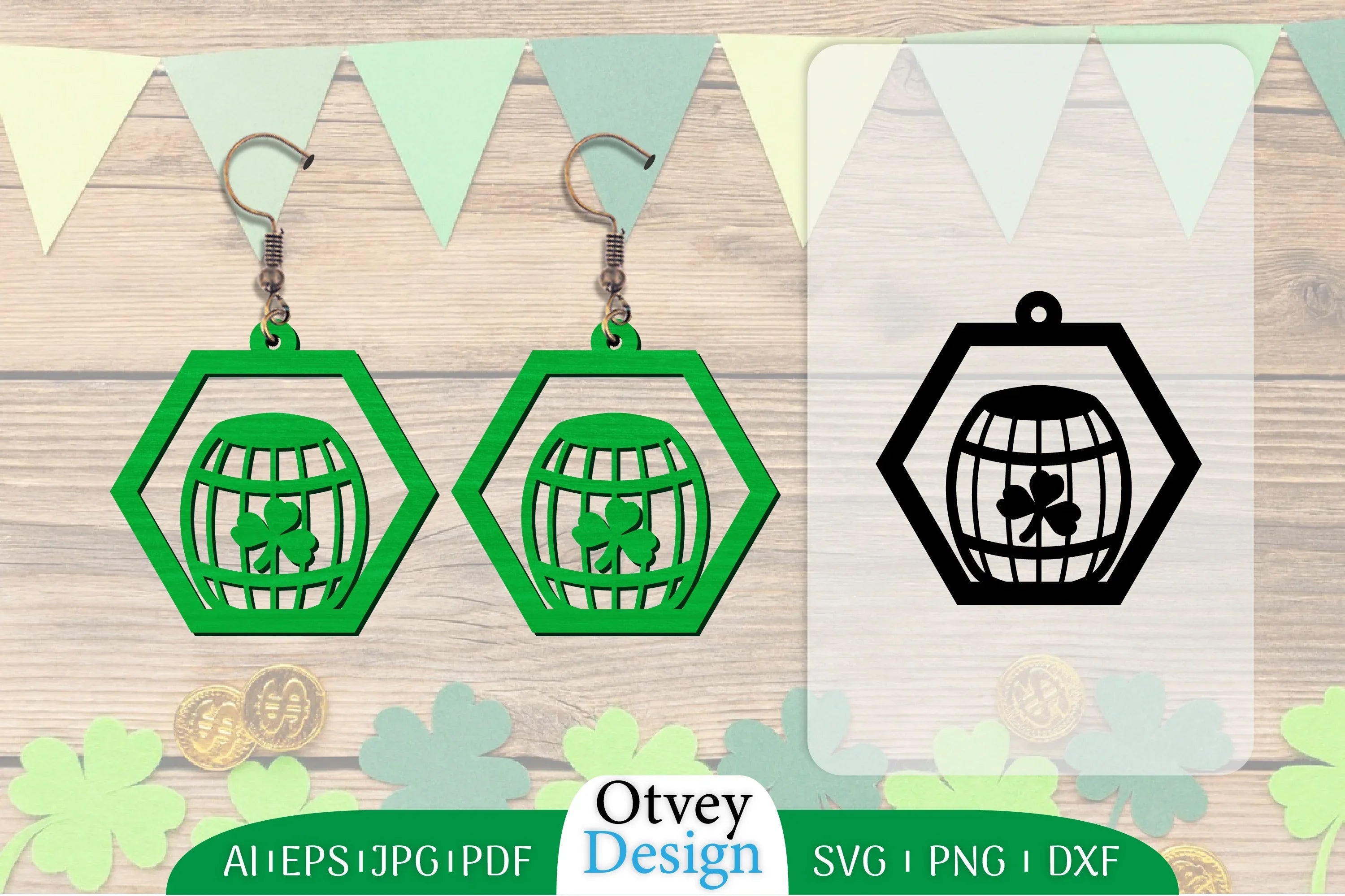 St Patrick's Day Earring Lasercut SVG Bundle 93 - CraftNest - Digital Crafting and Art