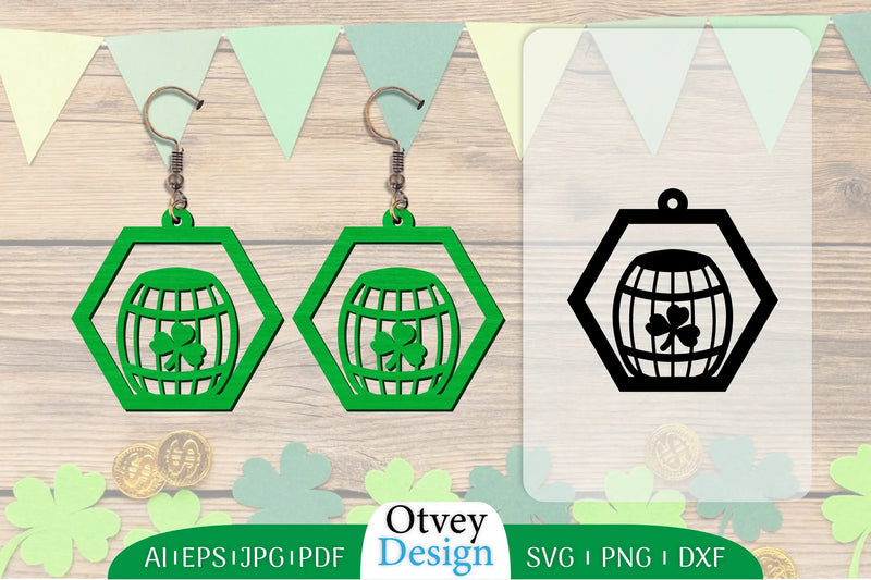 St Patrick's Day Earring Lasercut SVG Bundle 93 - CraftNest - Digital Crafting and Art