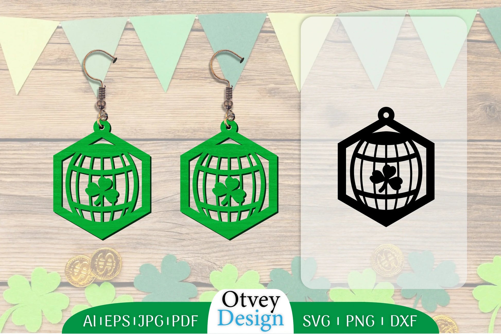 St Patrick's Day Earring Lasercut SVG Bundle - CraftNest - Digital Crafting and Art