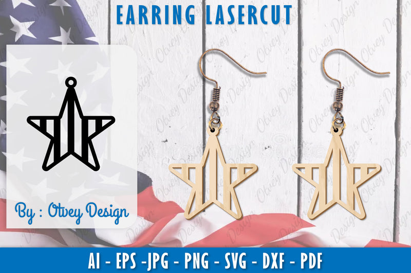 4th of July Earring SVG Bundle 6 - CraftNest - Digital Crafting and Art
