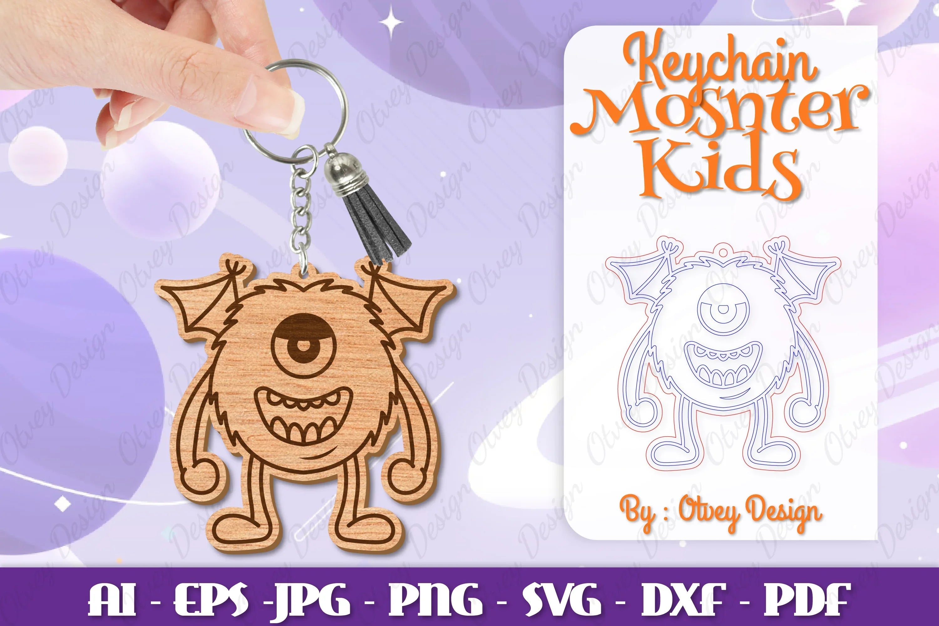 Monster Kids Keychain SVG Bundle 13 - CraftNest - Digital Crafting and Art