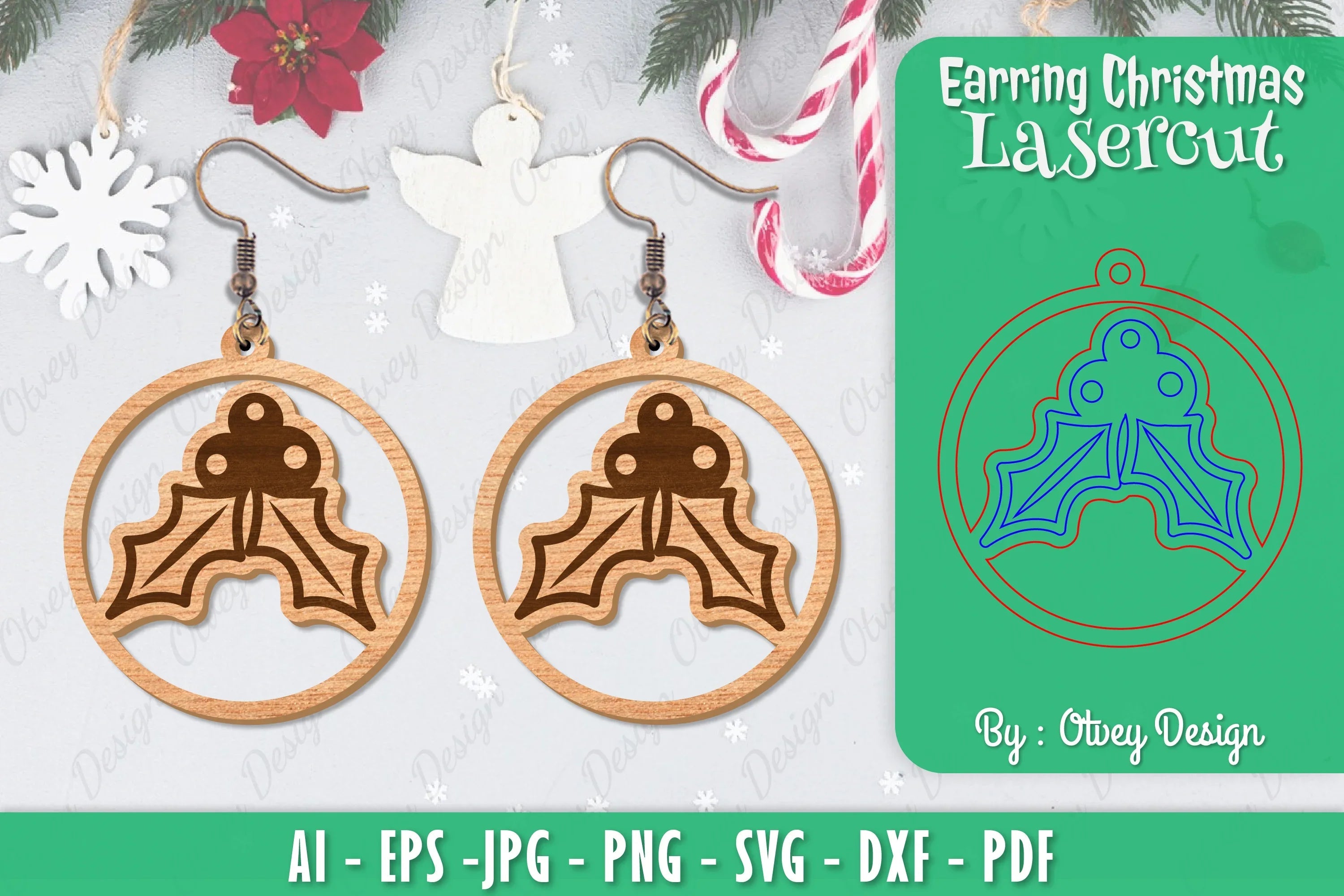 Christmas Earrings SVG Bundle - CraftNest - Digital Crafting and Art