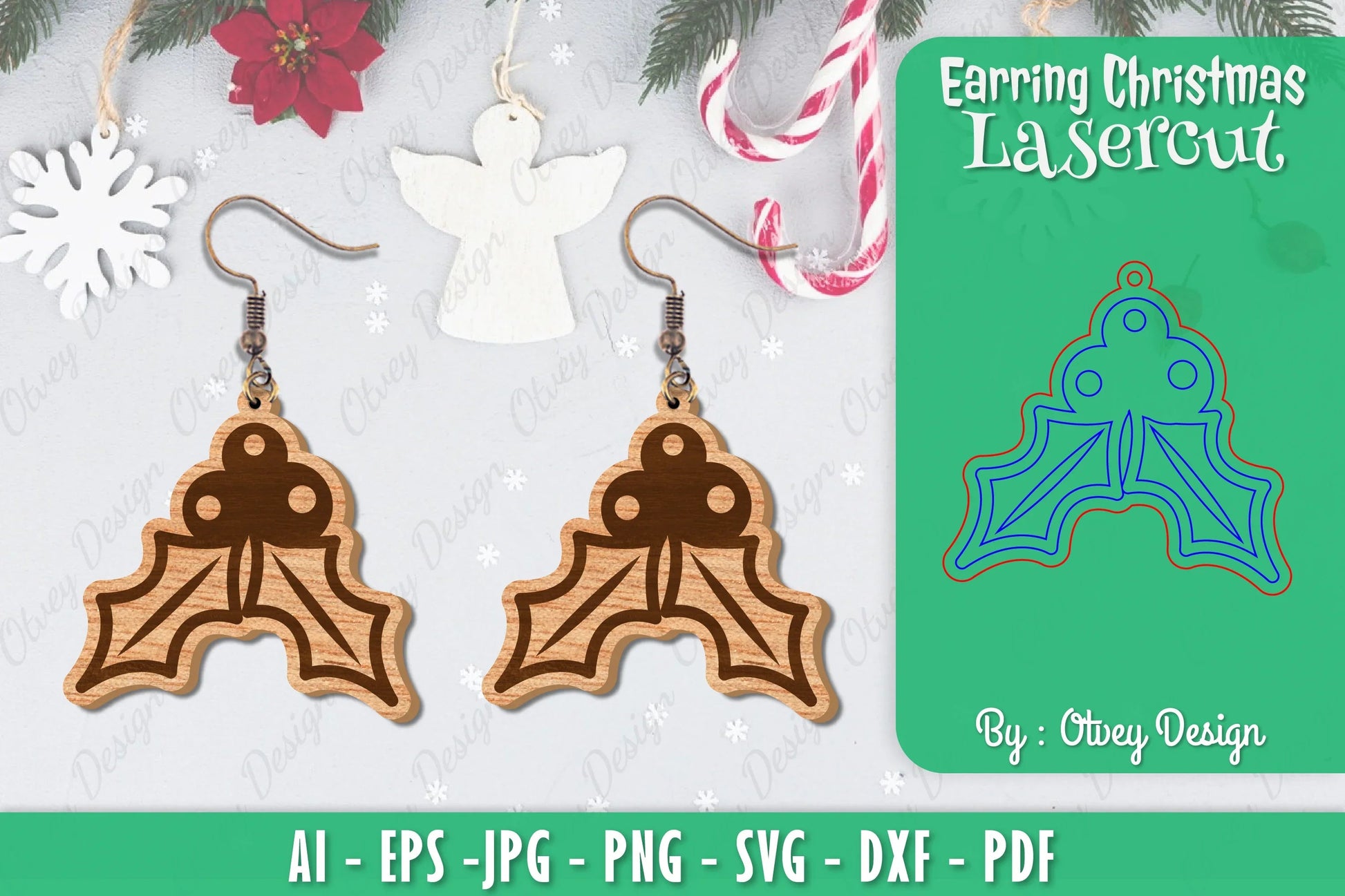 Christmas Earrings SVG Bundle - CraftNest - Digital Crafting and Art