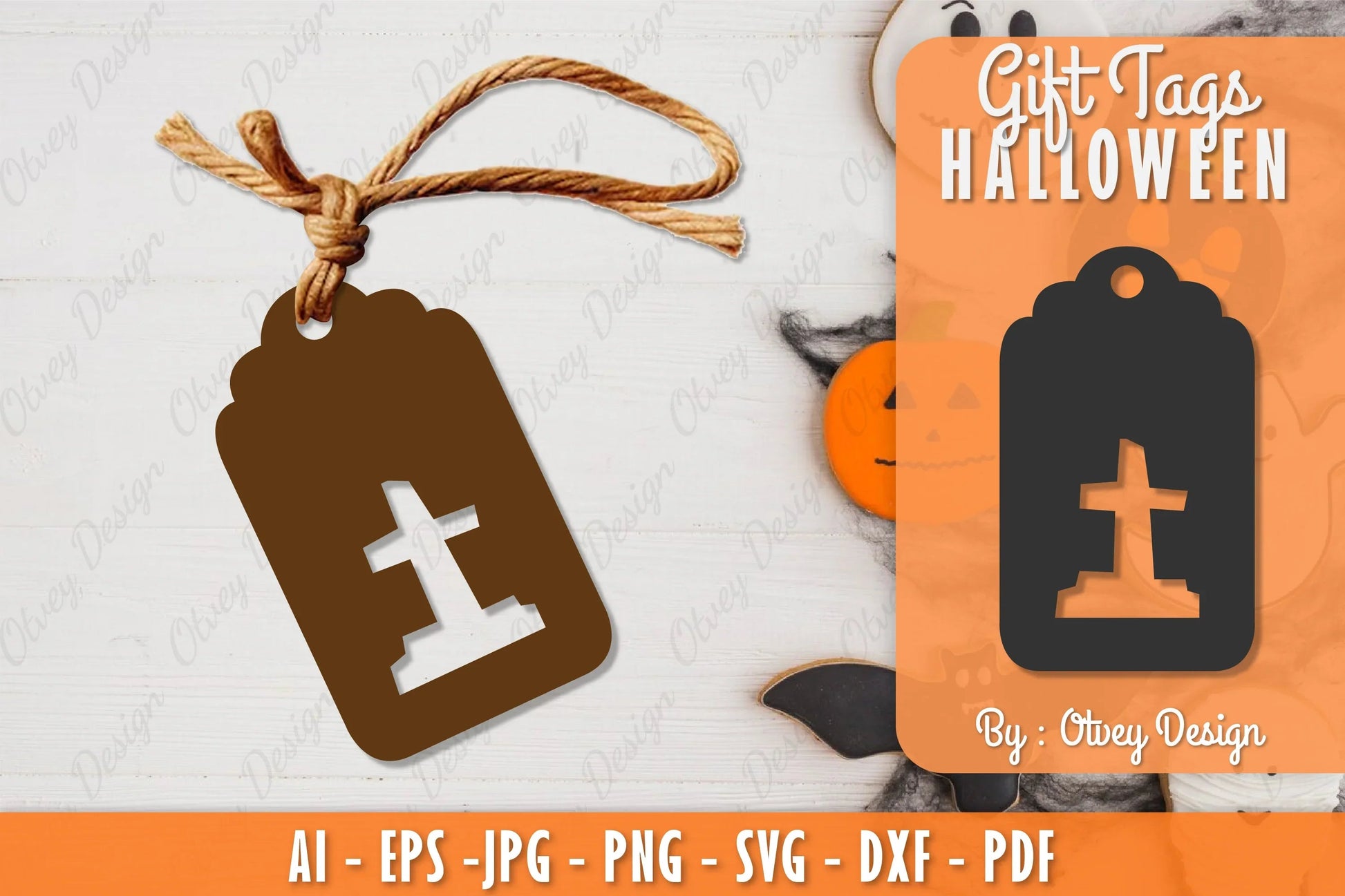 Halloween Gift Tags SVG Bundle 6 - CraftNest - Digital Crafting and Art