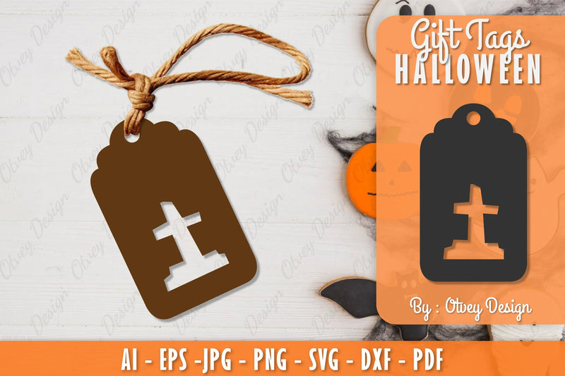 Halloween Gift Tags SVG Bundle 6 - CraftNest - Digital Crafting and Art