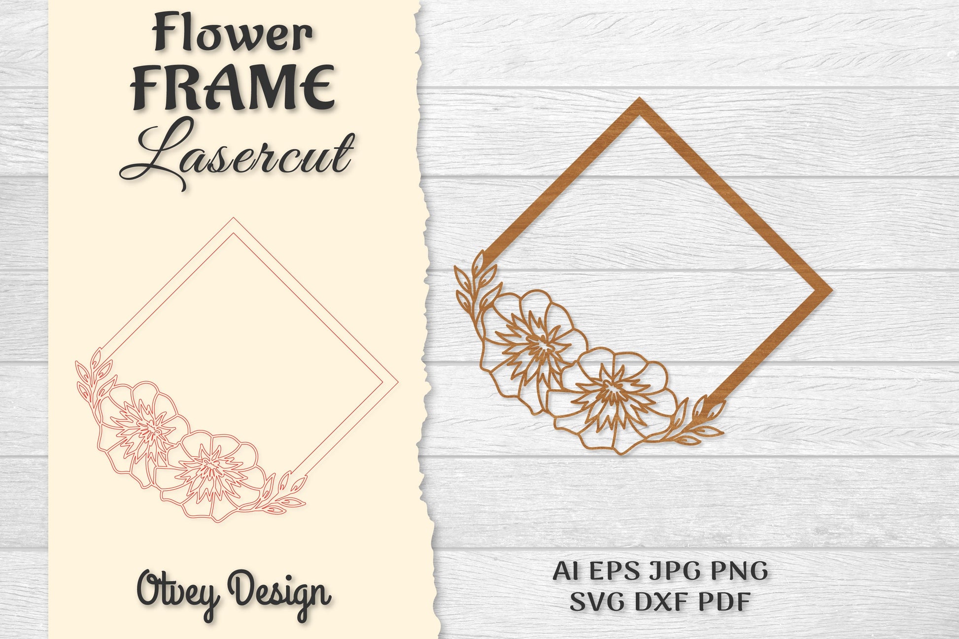 Frame Flower Lasercut SVG Bundle 15 - CraftNest - Digital Crafting and Art