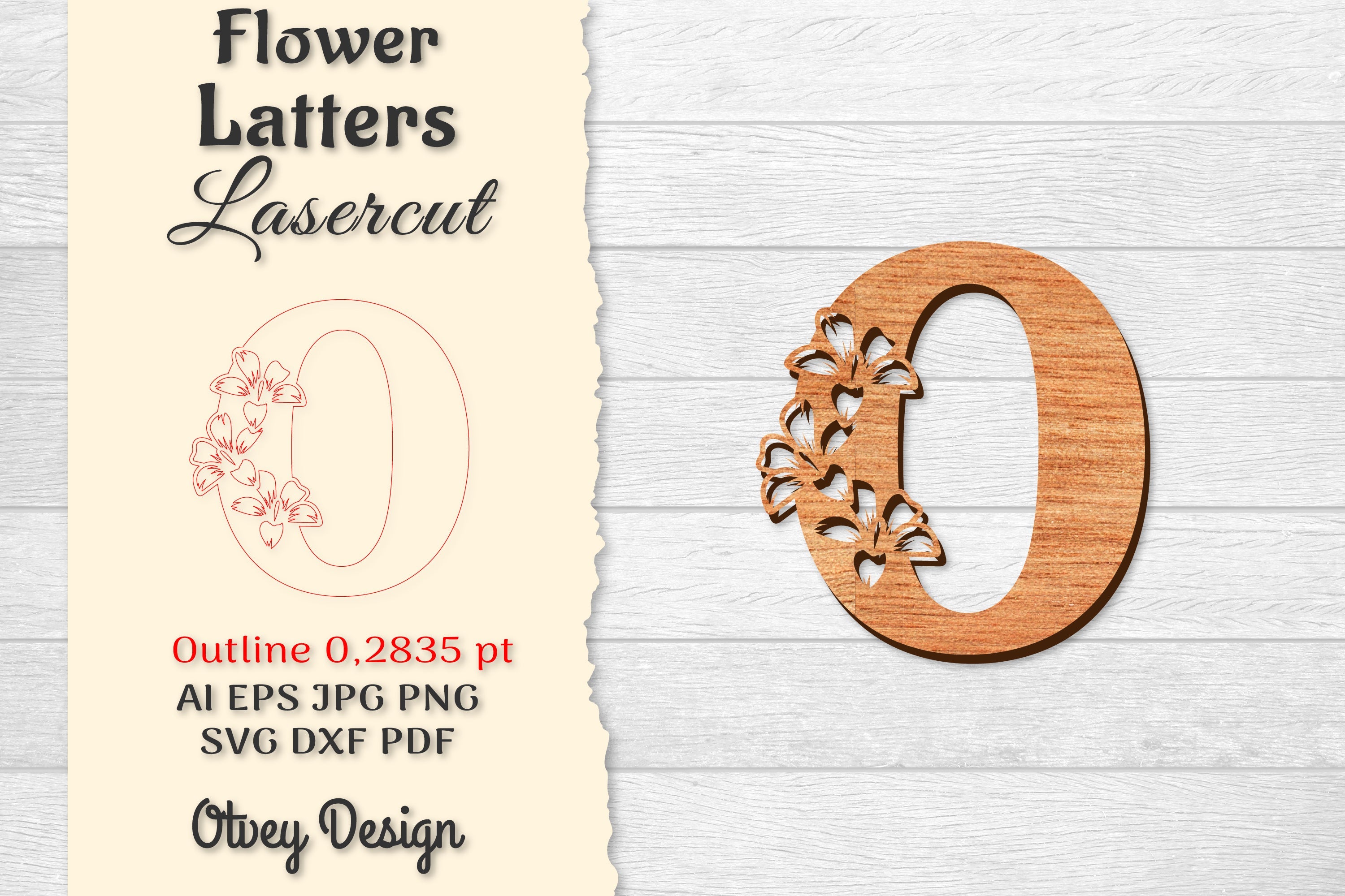 Flower Letters Laser Cut SVG Bundle 145 - CraftNest - Digital Crafting and Art