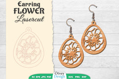 Earring Flower Lasercut SVG Bundle 59 - CraftNest - Digital Crafting and Art