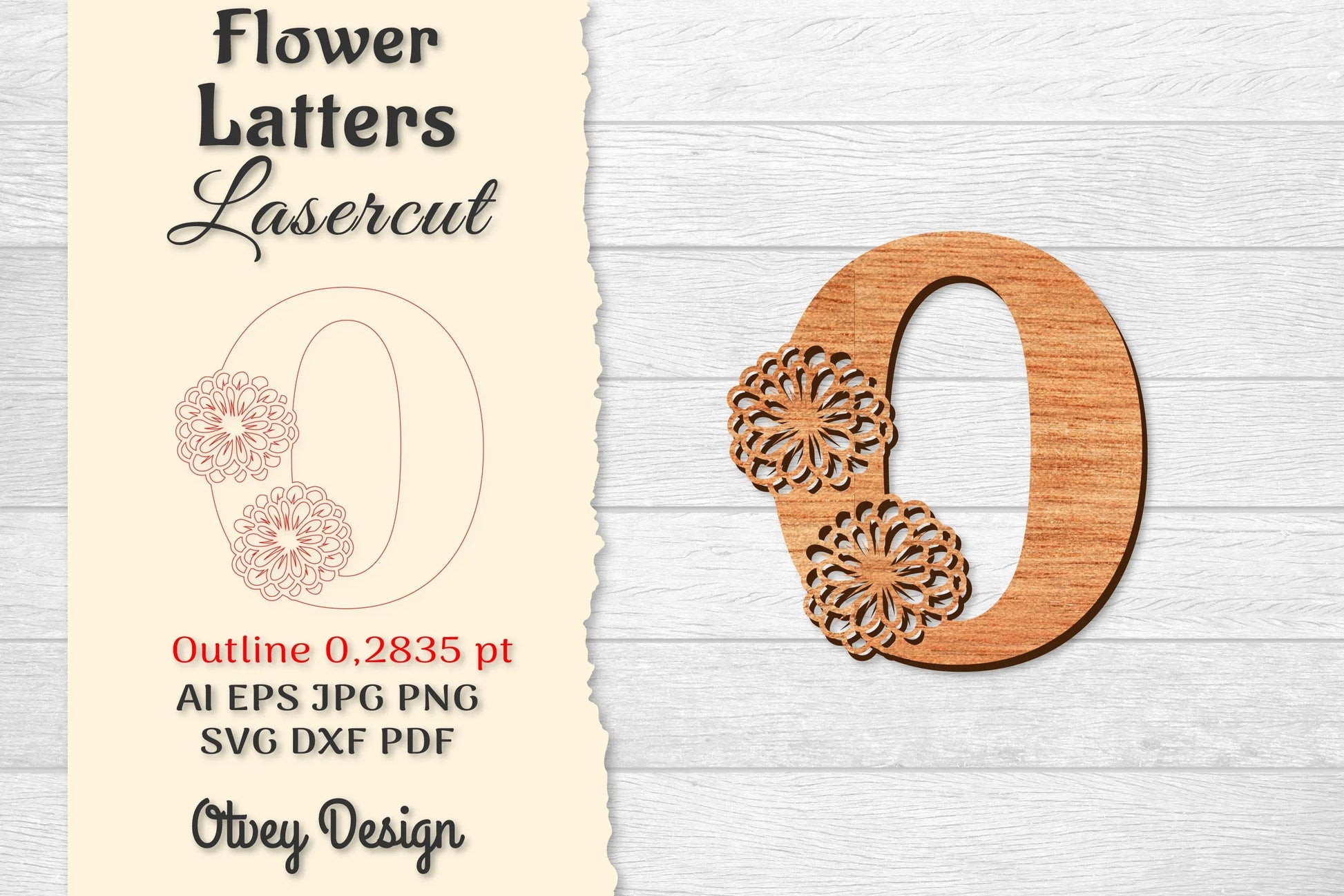 Flower Letters Laser Cut File SVG Bundle 23 - CraftNest - Digital Crafting and Art