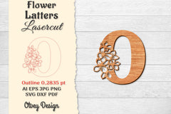 Flower Letters Laser Cut File SVG Bundle 138 - CraftNest - Digital Crafting and Art