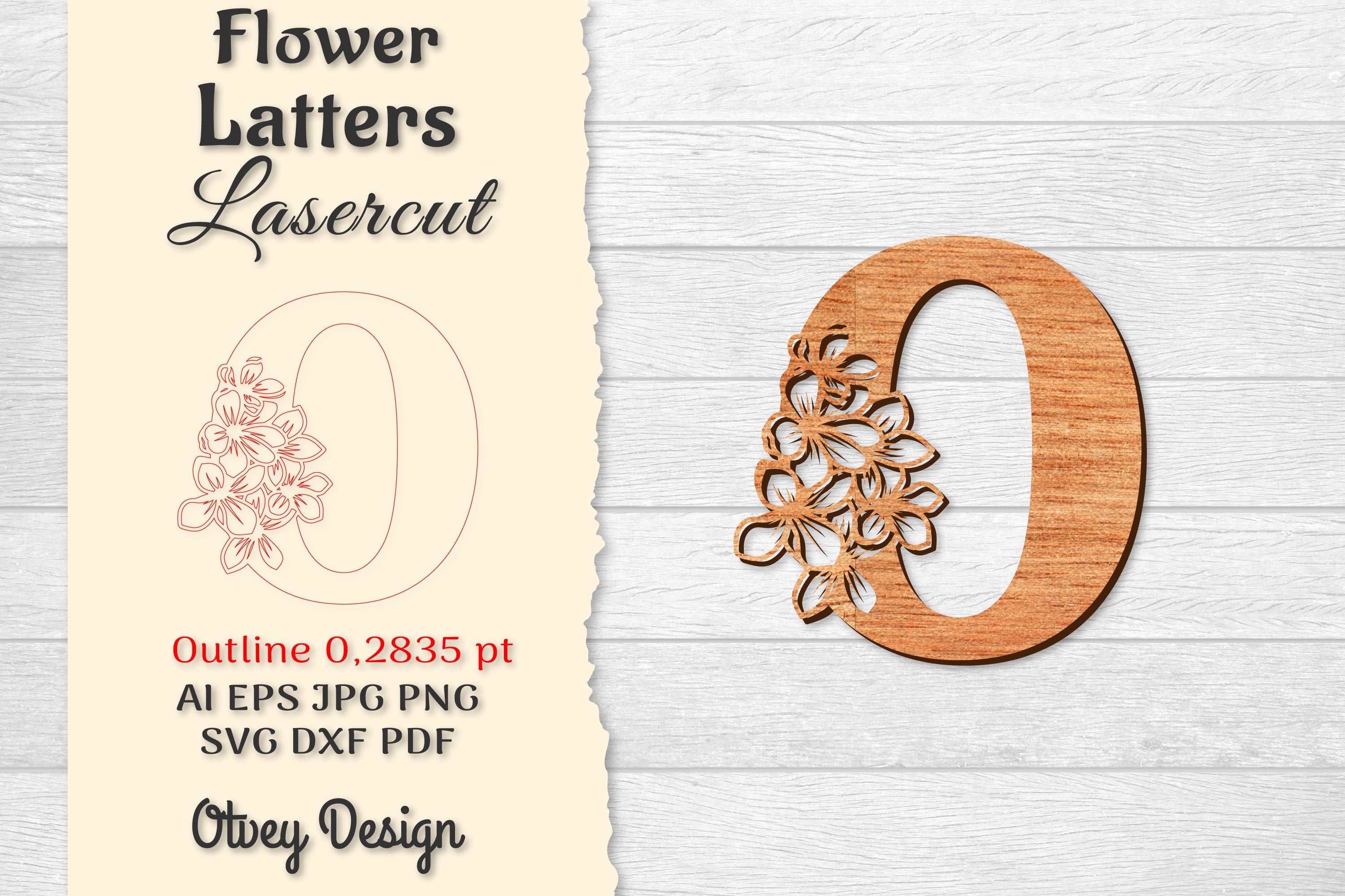 Flower Letters Laser Cut File SVG Bundle 138 - CraftNest - Digital Crafting and Art