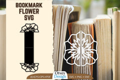 Cutout Flower Bookmark SVG Bundle 15 - CraftNest - Digital Crafting and Art