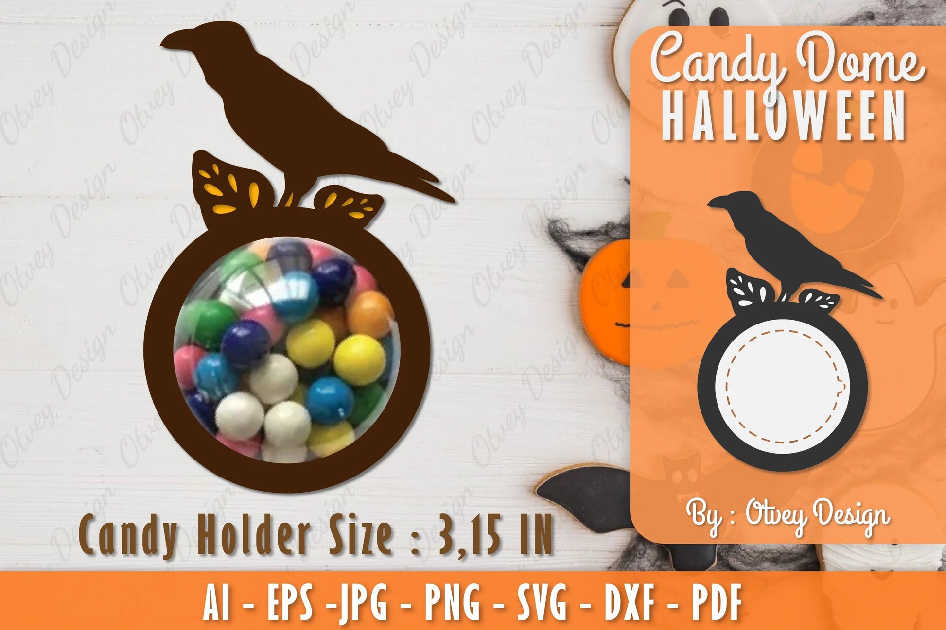 Halloween Candy Dome SVG Bundle 7 - CraftNest - Digital Crafting and Art