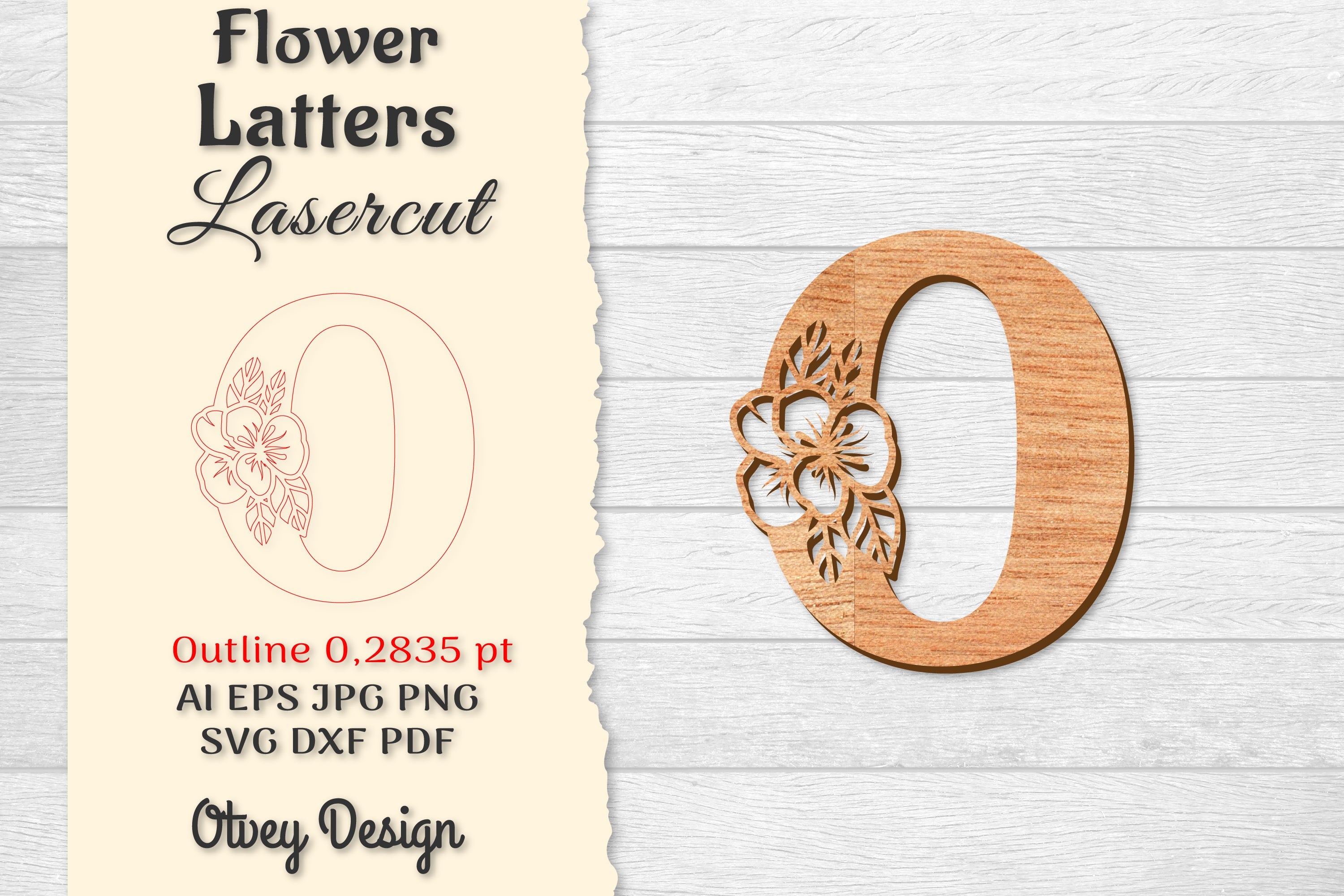 Flower Letters Laser Cut SVG Bundle 82 - CraftNest - Digital Crafting and Art