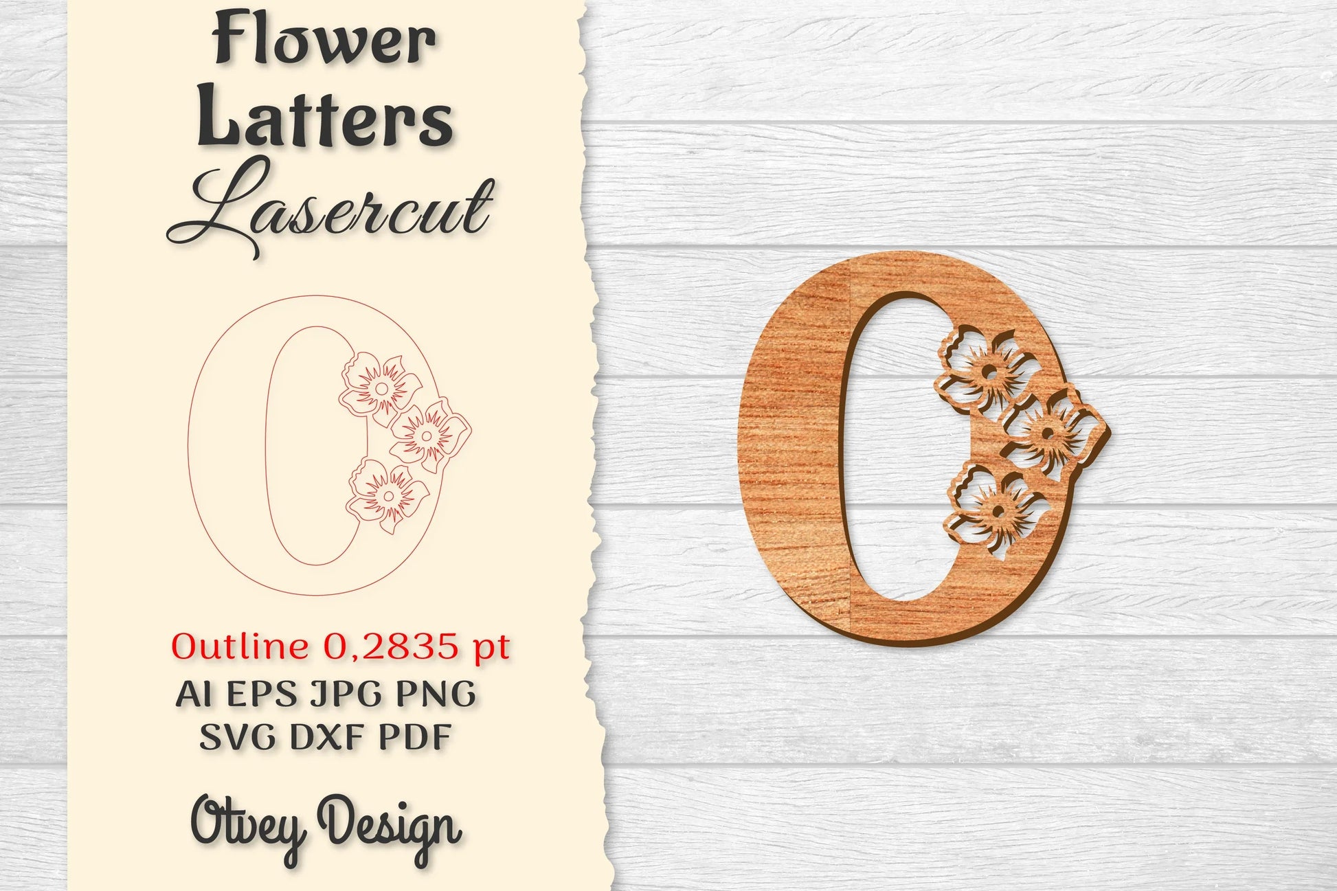Flower Letters Laser Cut File SVG Bundle 115 - CraftNest - Digital Crafting and Art