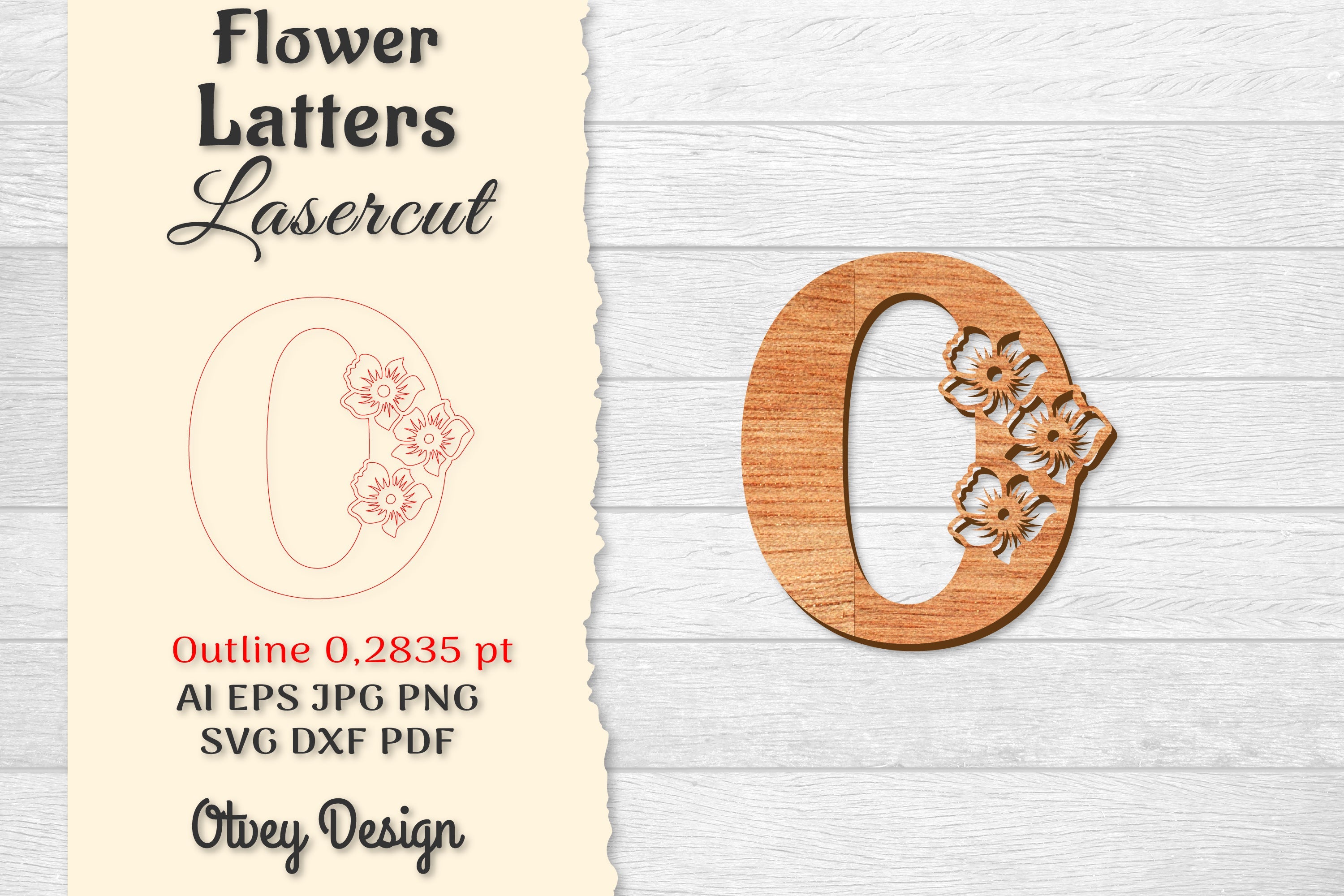 Flower Letters Laser Cut File SVG Bundle 115 - CraftNest - Digital Crafting and Art