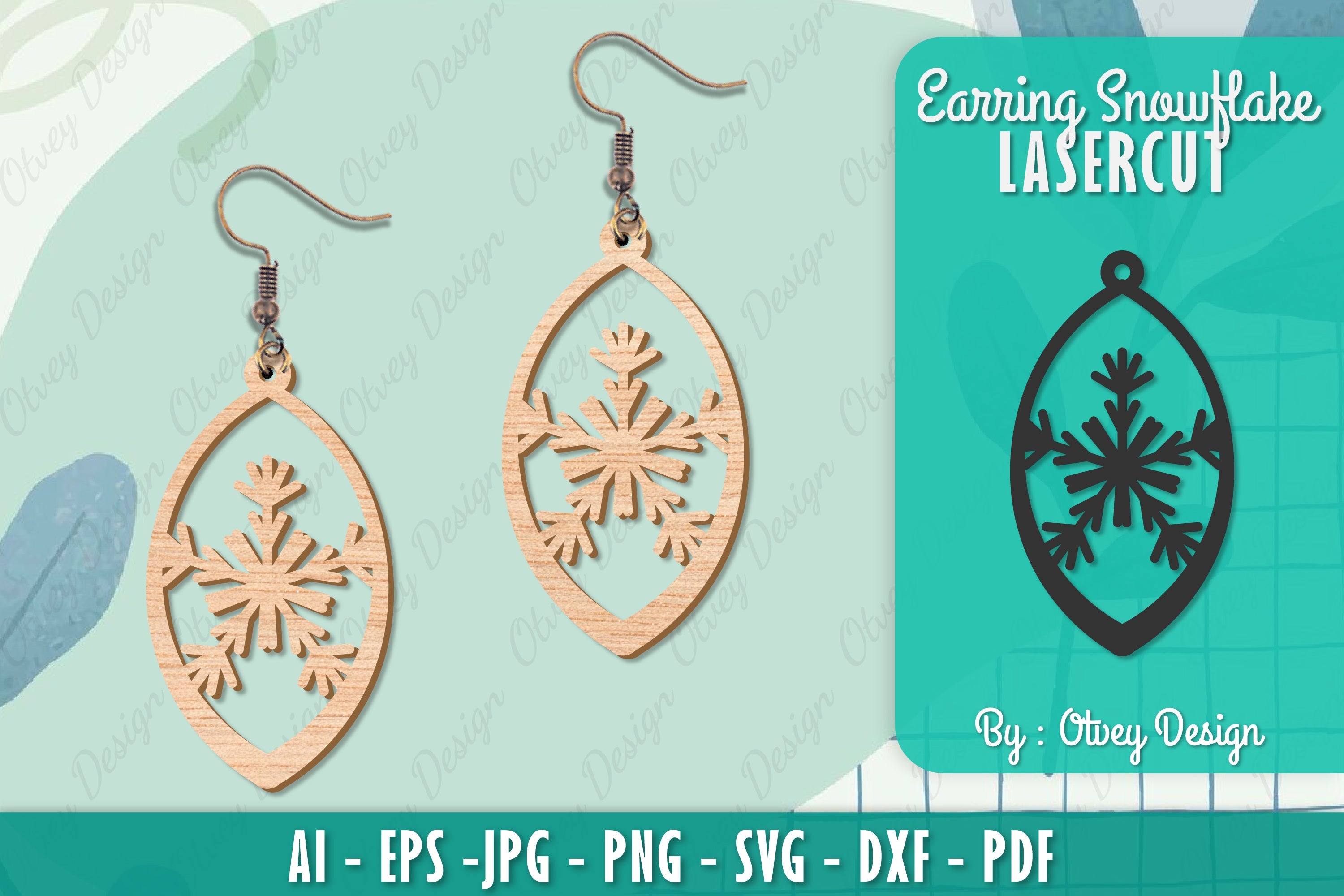 Snowflake Earring Lasercut SVG Bundle 87 - CraftNest - Digital Crafting and Art