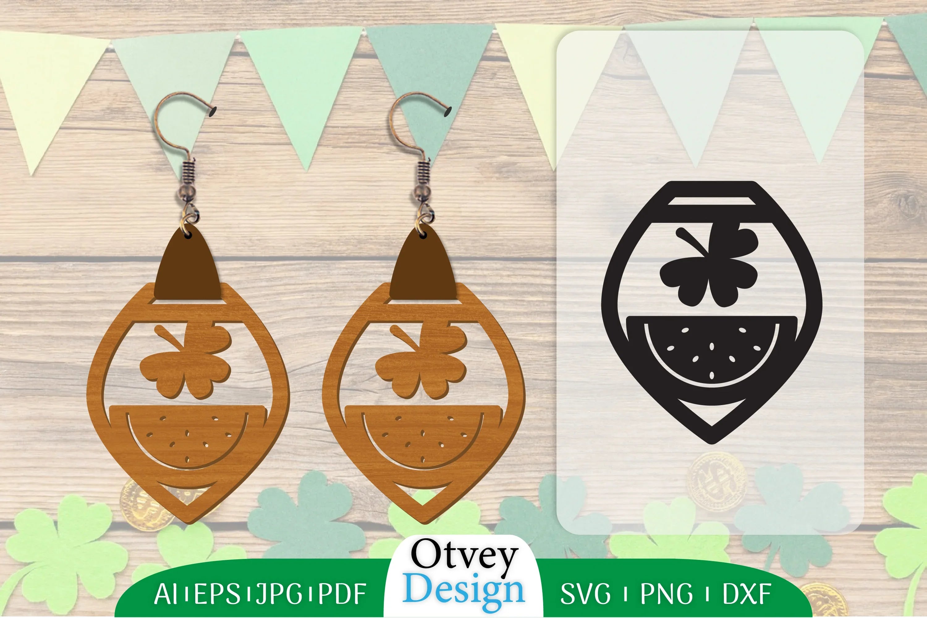St Patrick's Day Earring Lasercut SVG Bundle 62 - CraftNest - Digital Crafting and Art