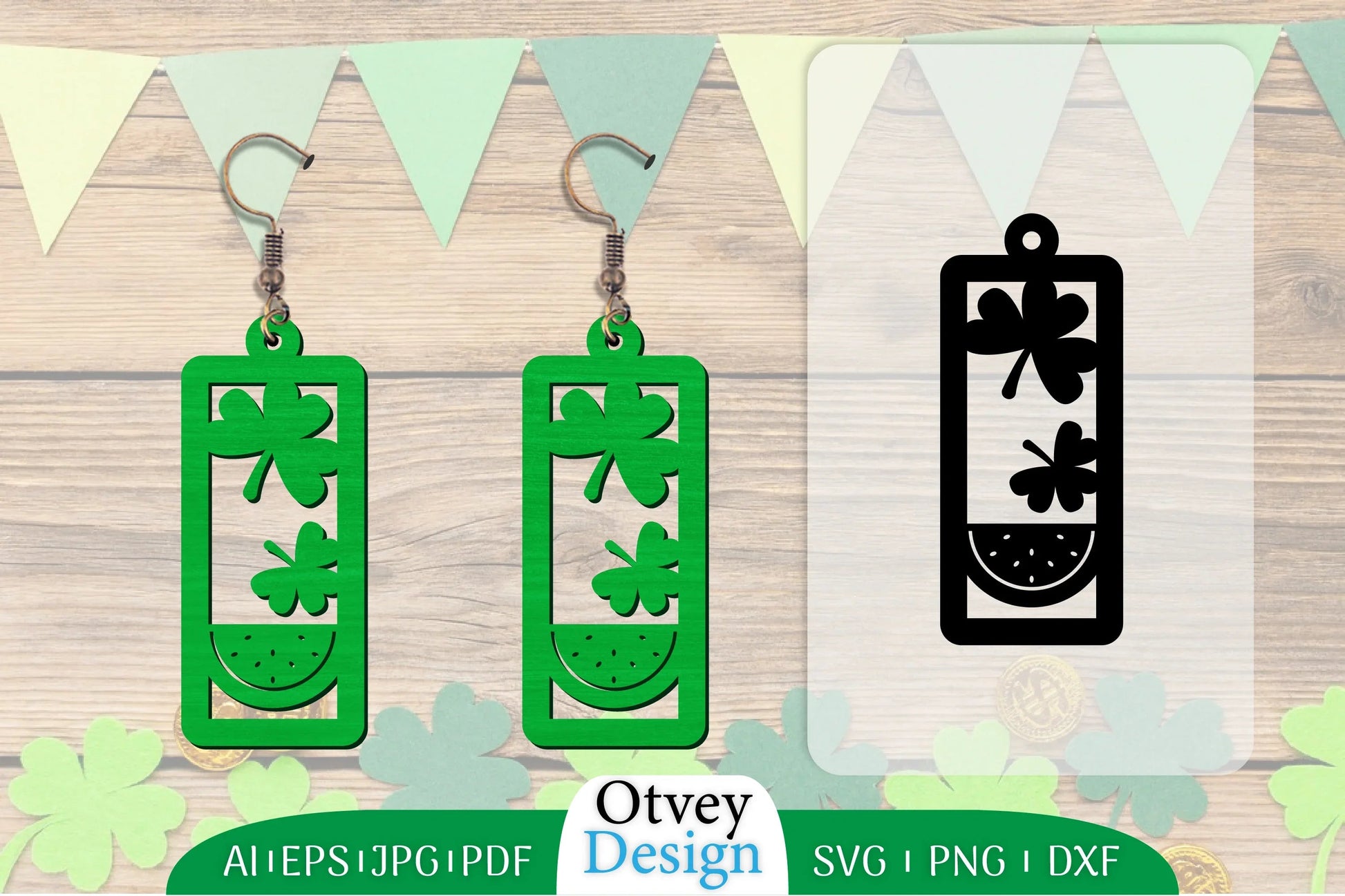St Patrick's Day Earring Lasercut SVG Bundle 80 - CraftNest - Digital Crafting and Art