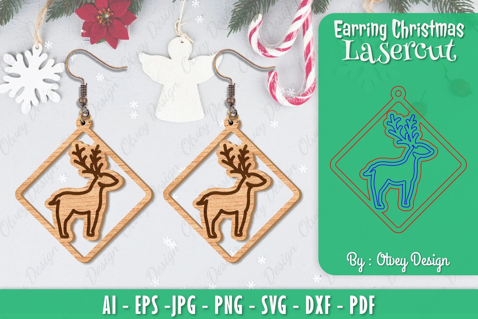 Christmas Earrings SVG Bundle - CraftNest - Digital Crafting and Art