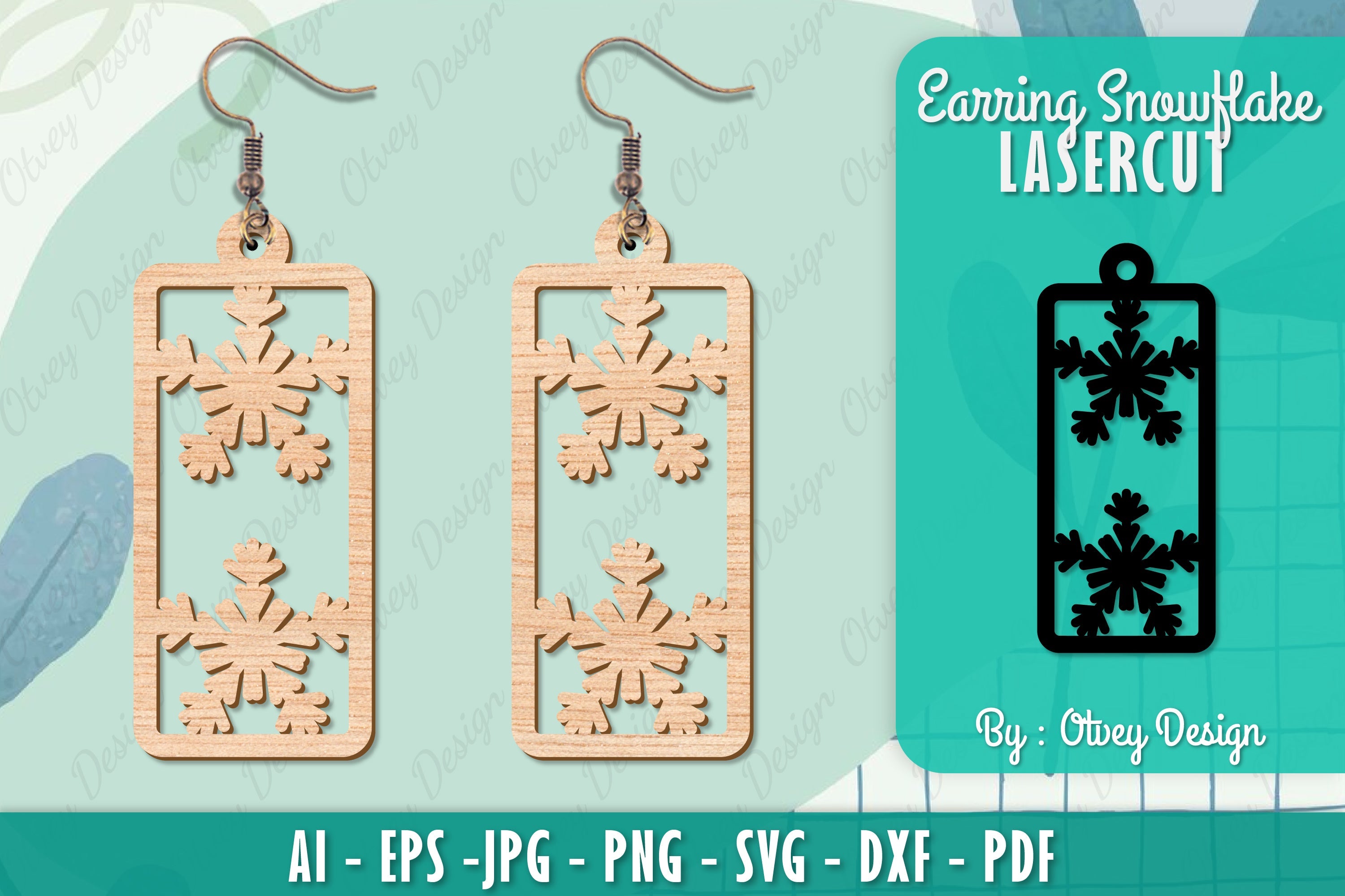 Snowflake Earring Lasercut SVG Bundle 23 - CraftNest - Digital Crafting and Art