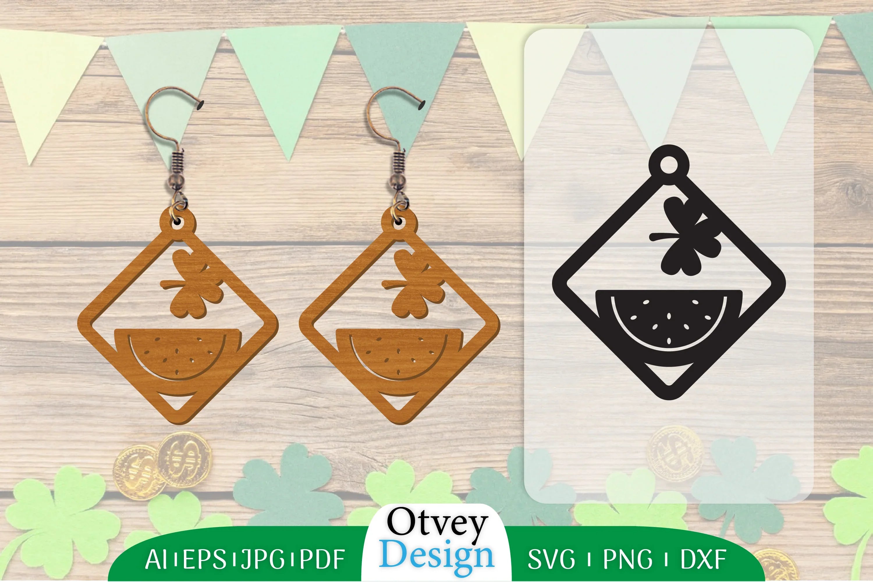 St Patrick's Day Earring Lasercut SVG Bundle 35 - CraftNest - Digital Crafting and Art