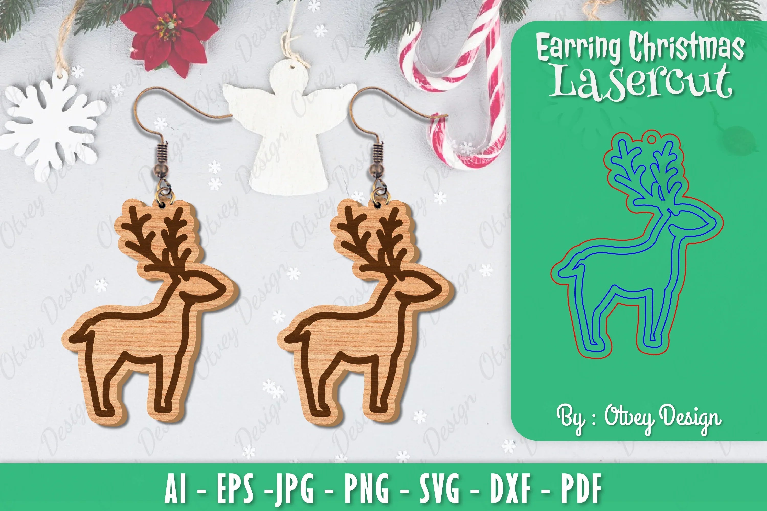 Christmas Earrings SVG Bundle - CraftNest - Digital Crafting and Art