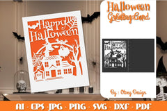 Halloween Scene Greeting Card SVG Bundle - CraftNest - Digital Crafting and Art