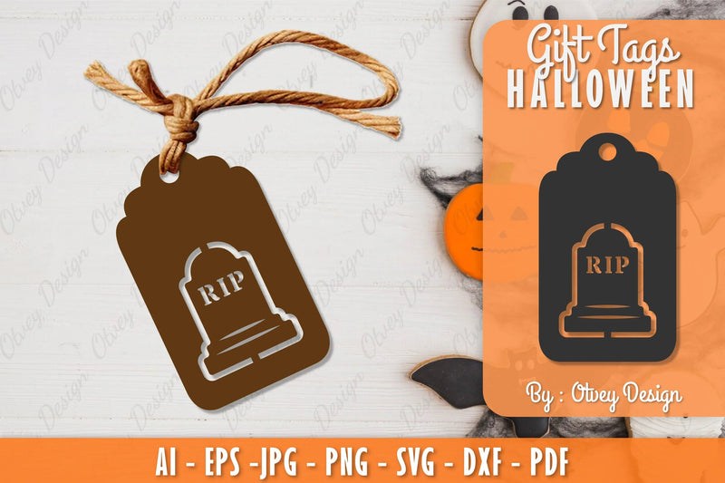 Halloween Gift Tags SVG Bundle 8 - CraftNest - Digital Crafting and Art