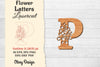 Flower Letters Laser Cut File SVG Bundle