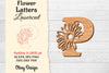 Flower Letters Laser Cut SVG Bundle