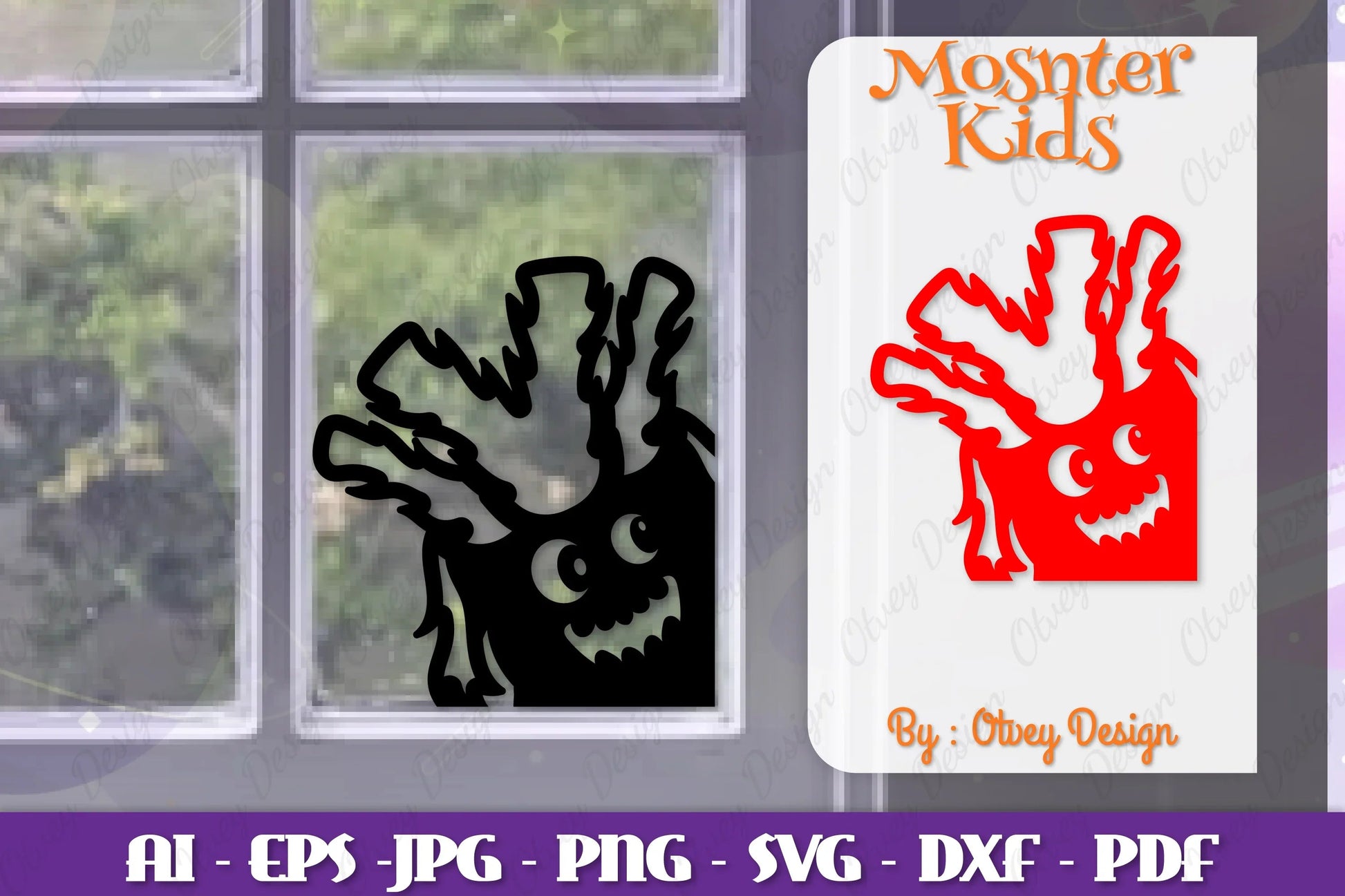 Halloween Window Cling Decor SVG Bundle - CraftNest - Digital Crafting and Art