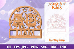 Monsters Kids Name Sign Lasercut SVG Bundle 16 - CraftNest - Digital Crafting and Art