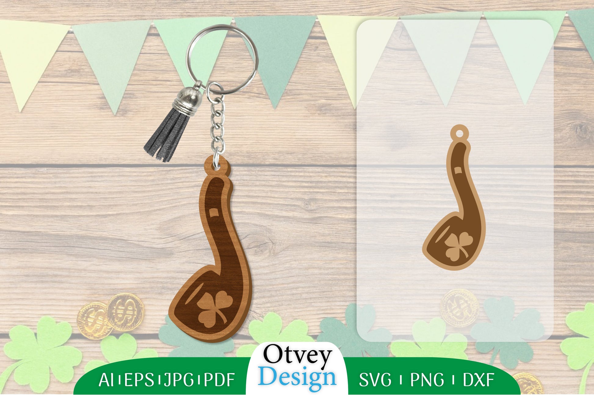 St Patrick's Day Keychain Lasercut SVG Bundle 2 - CraftNest - Digital Crafting and Art
