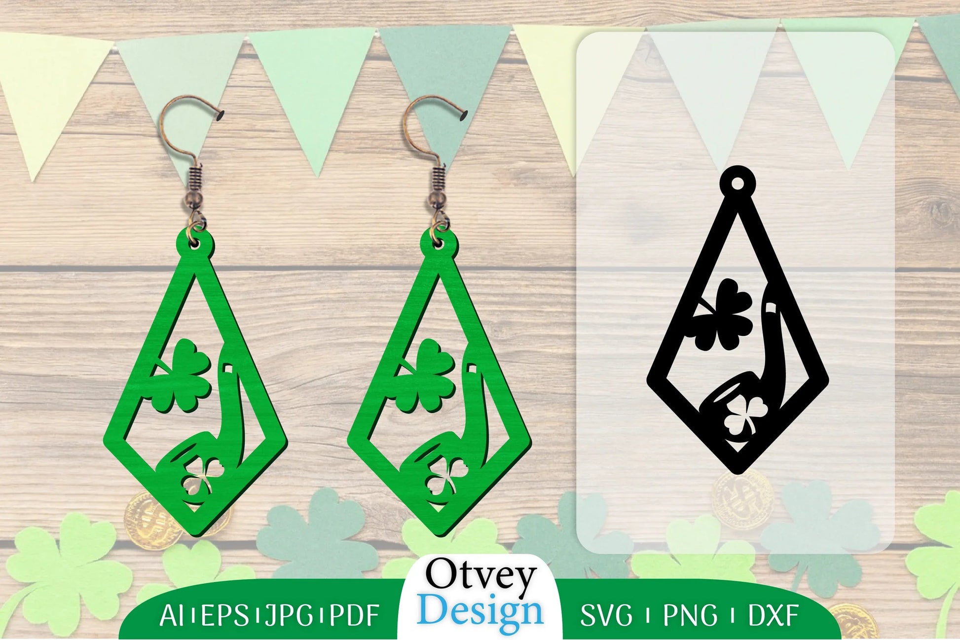 St Patrick's Day Earring SVG Bundle Lasercut 5 - CraftNest - Digital Crafting and Art