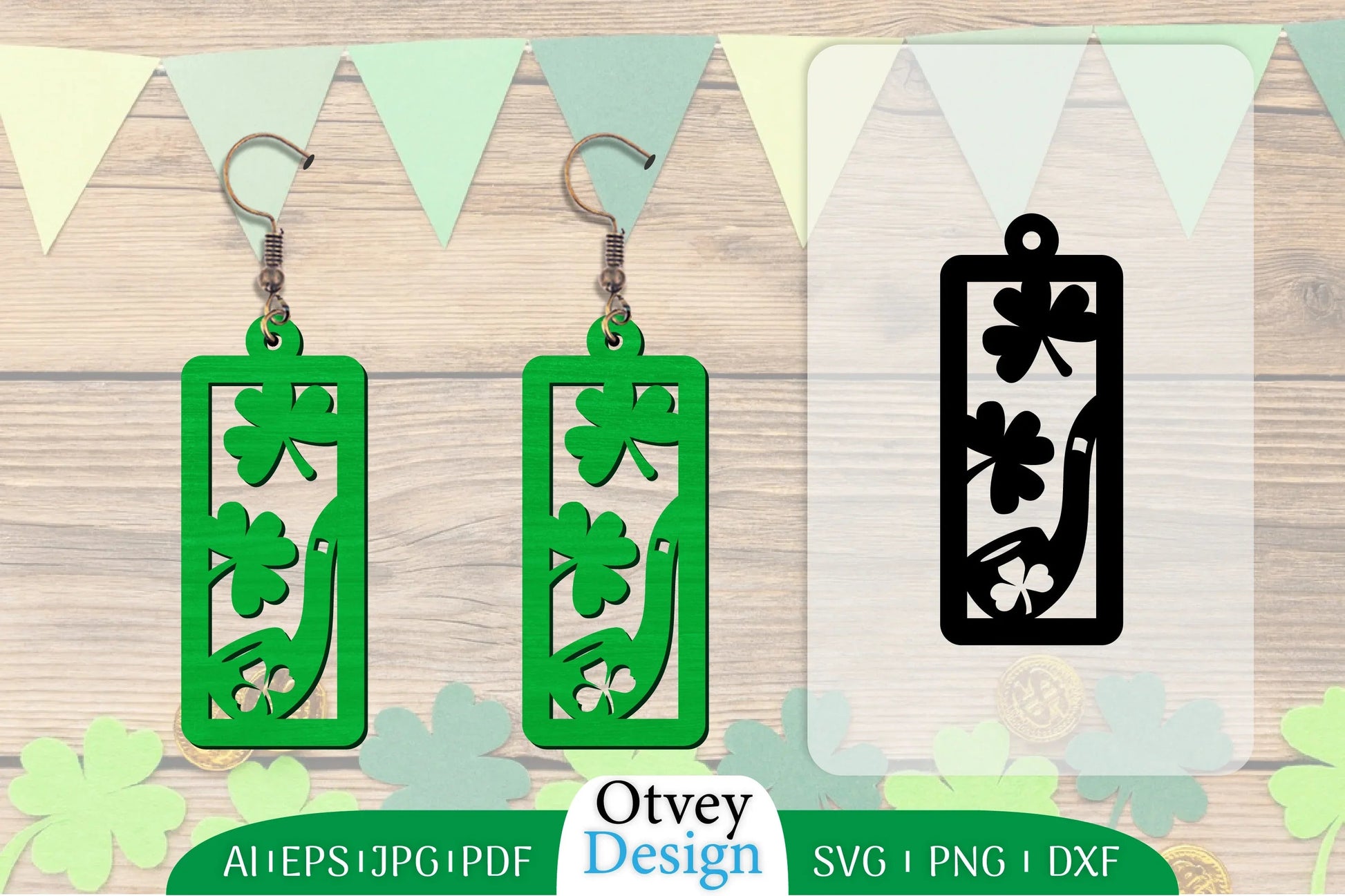 St Patrick's Day Earring Lasercut SVG Bundle 81 - CraftNest - Digital Crafting and Art