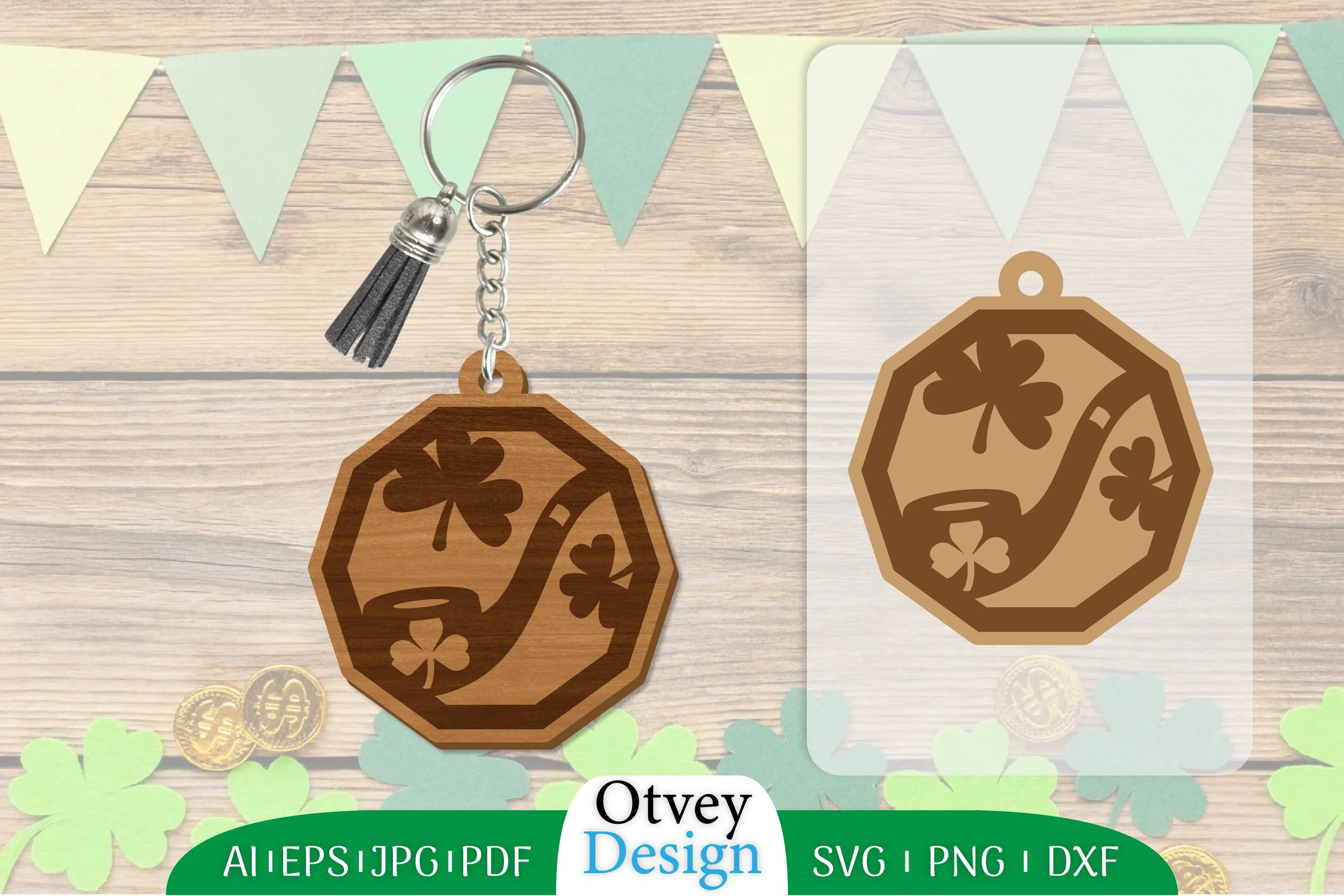 St Patrick's Day Keychain SVG Bundle 96 - CraftNest - Digital Crafting and Art