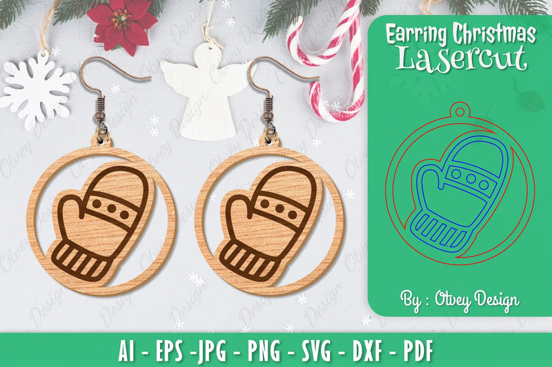 Christmas Earrings SVG Bundle - CraftNest - Digital Crafting and Art