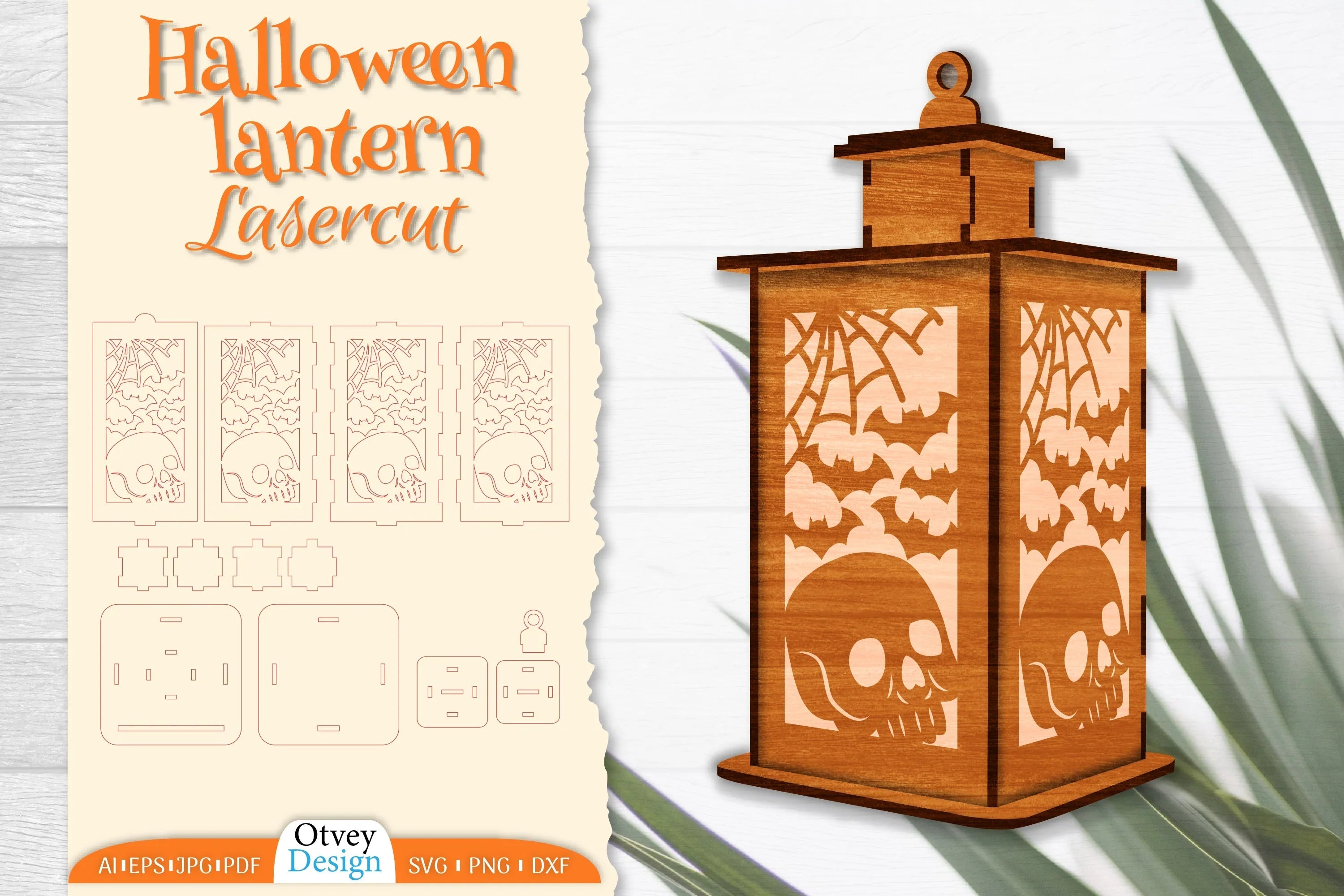 Halloween Lantern Lasercut SVG Bundle - CraftNest - Digital Crafting and Art